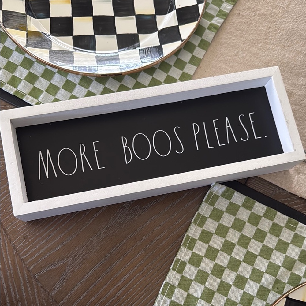 Playful Black and White Sign